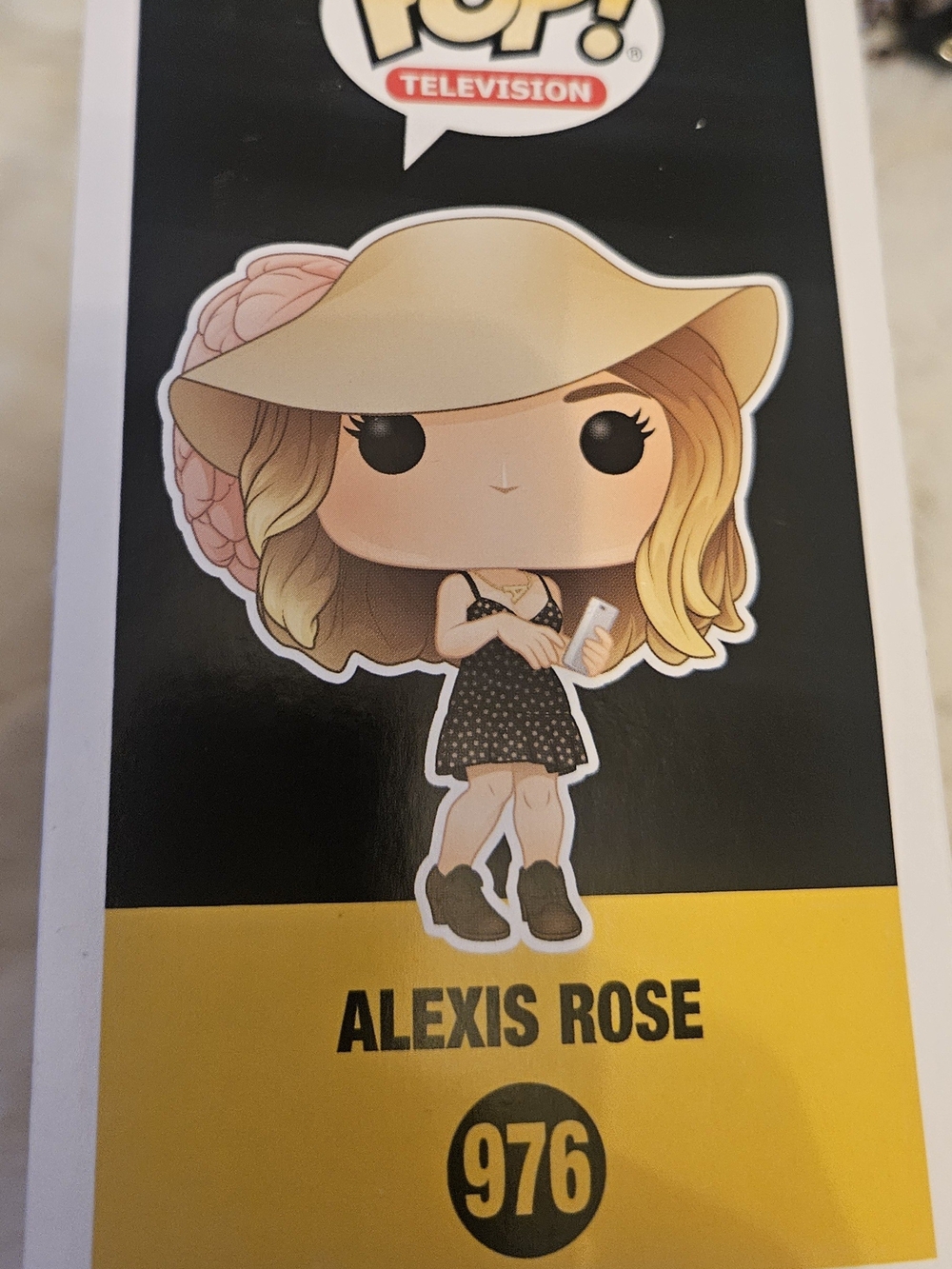 SCHITTS CREEK Funko Alexis Rose Vinyl Figure - Blonde Hair, Black Dress, Tan Hat